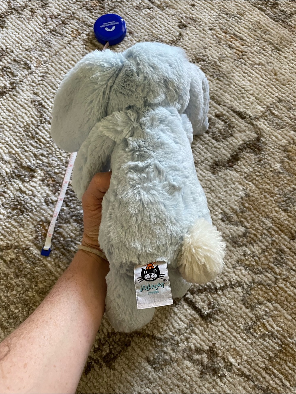 Jellycat Pale Blue Bashful Bunny Soft Toy - Picture 5 of 7